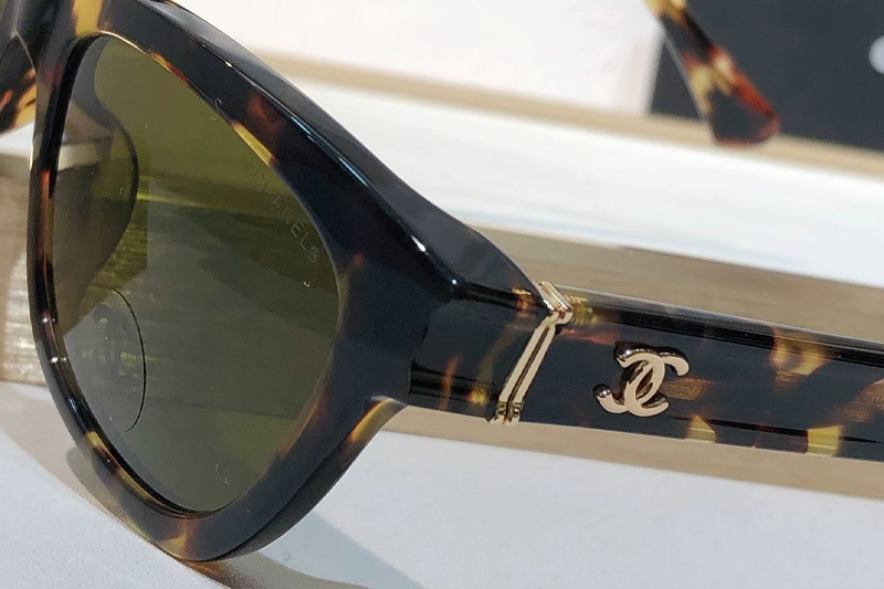 CH3520 Sunglasses Tortoise Green