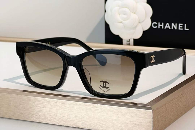 CH3528 Sunglasses Black Gradient Brown