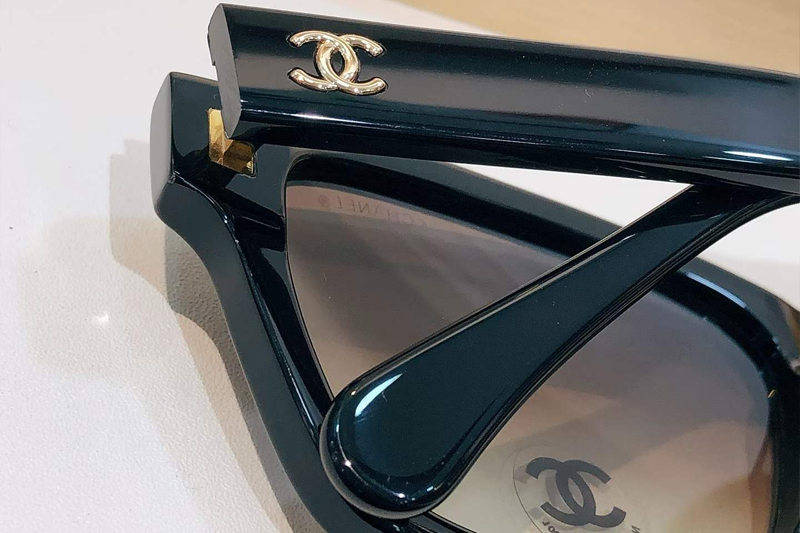 CH3528 Sunglasses Black Gradient Brown