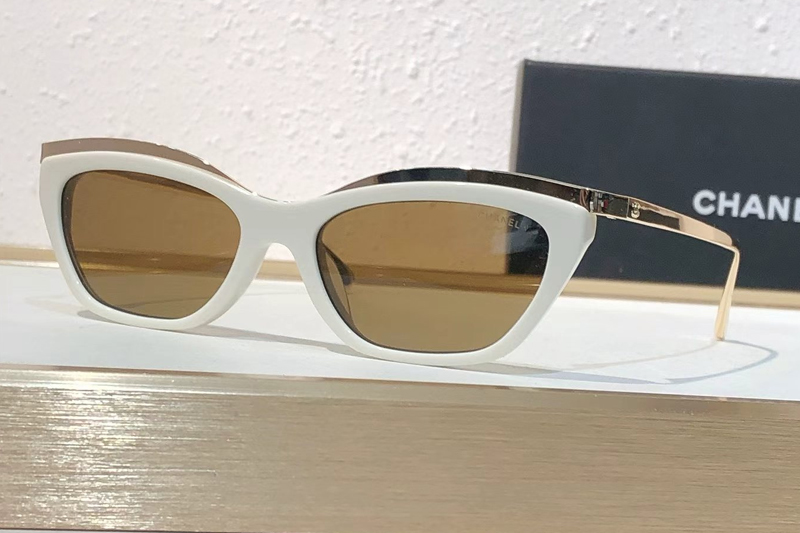 CH4299 Sunglasses White Brown