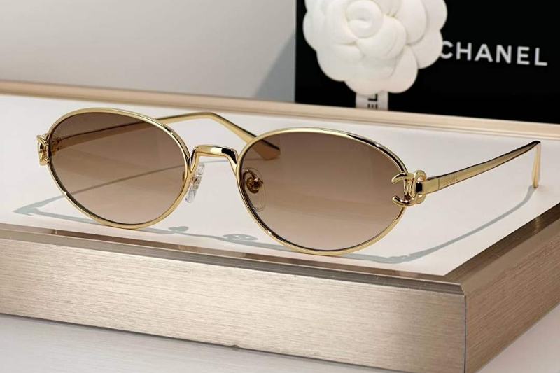 CH4304 Sunglasses Gold Gradient Brown