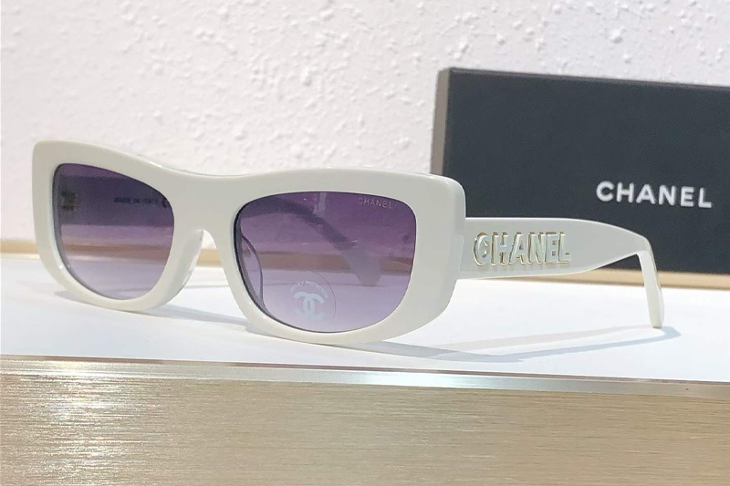 CH5559 Sunglasses White Gradient Gray