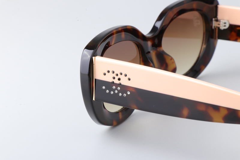 CH5562B Sunglasses Tortoise Pink Gradient Brown