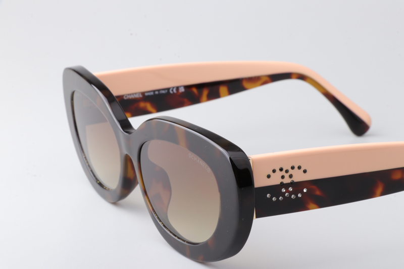 CH5562B Sunglasses Tortoise Pink Gradient Brown