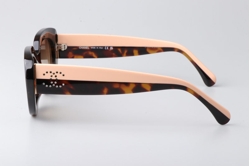 CH5562B Sunglasses Tortoise Pink Gradient Brown