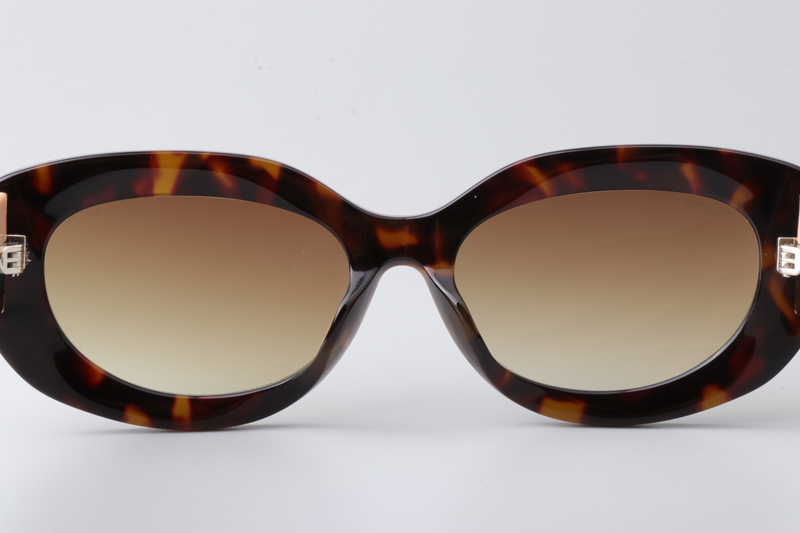 CH5562B Sunglasses Tortoise Pink Gradient Brown