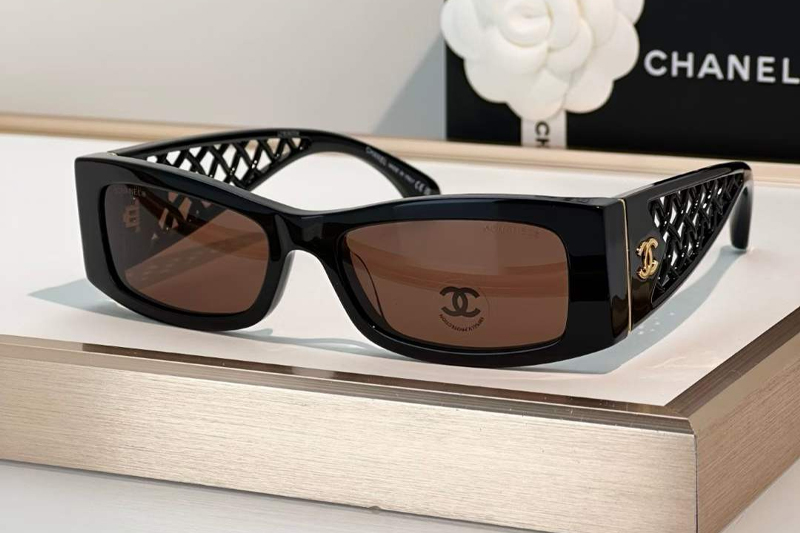 CH5566 Sunglasses Black Brown