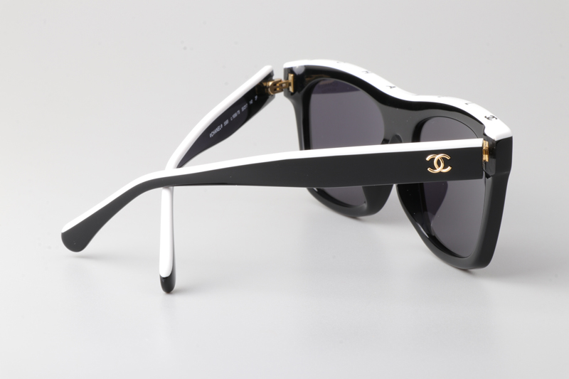 CH5569 Sunglasses Black White Gray