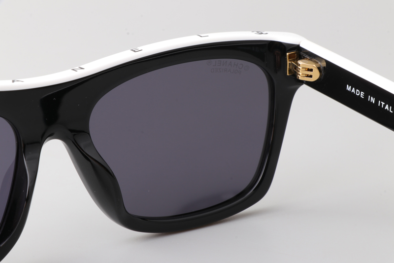 CH5569 Sunglasses Black White Gray