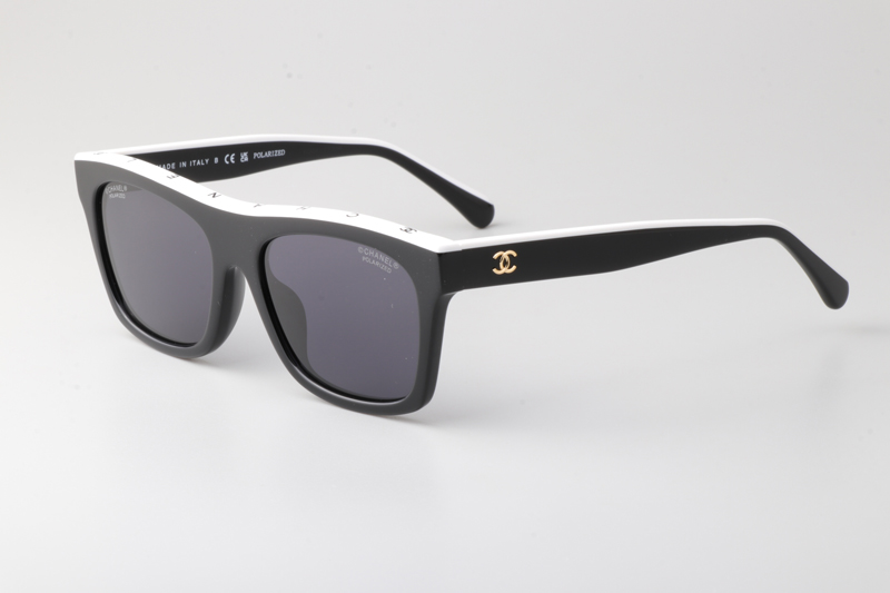 CH5569 Sunglasses Black White Gray