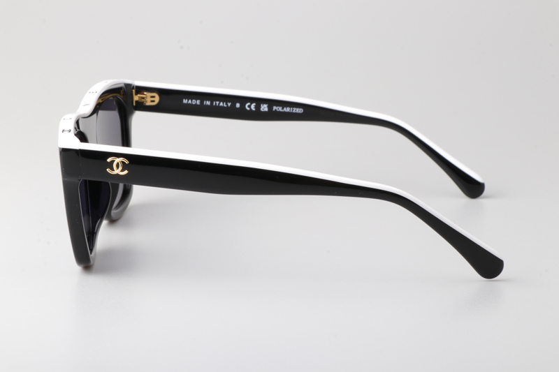 CH5569 Sunglasses Black White Gray