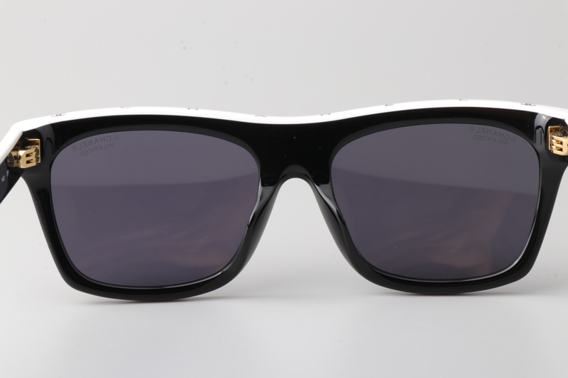 CH5569 Sunglasses Black White Gray