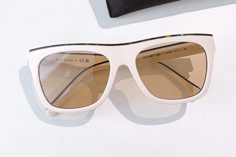 CH5569 Sunglasses White Light Brown