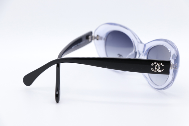 CH71731A Sunglasses Transparent Black Gradient Gray