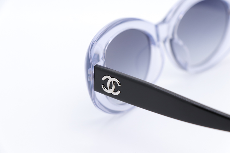CH71731A Sunglasses Transparent Black Gradient Gray