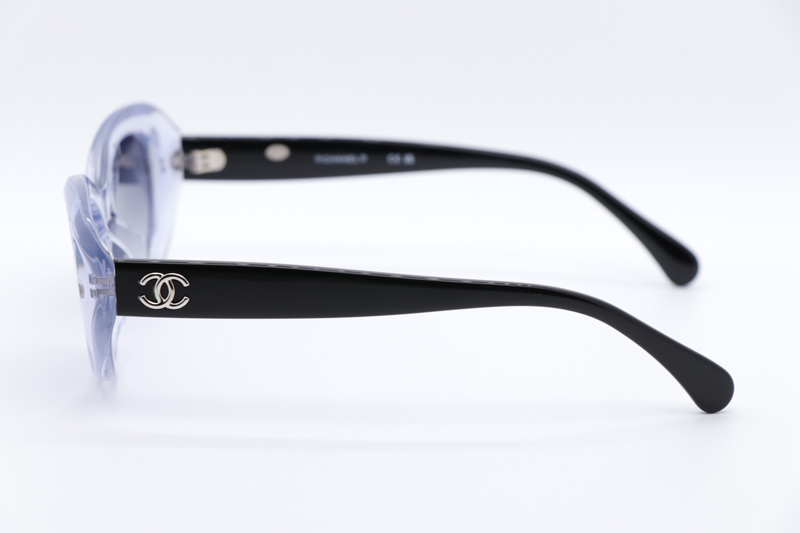 CH71731A Sunglasses Transparent Black Gradient Gray