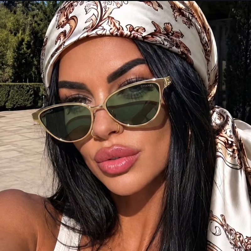 CH9587 Sunglasses Gold Green