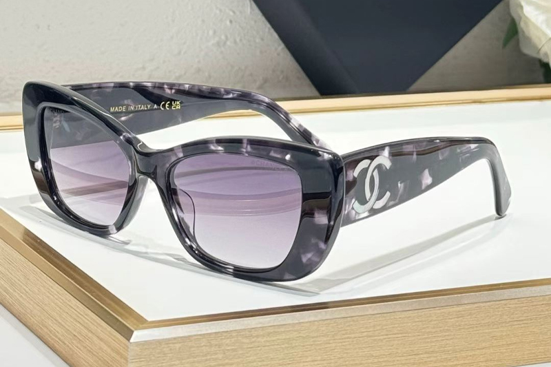 CHA71766 Sunglasses Gray Tortoise Gradient Gray