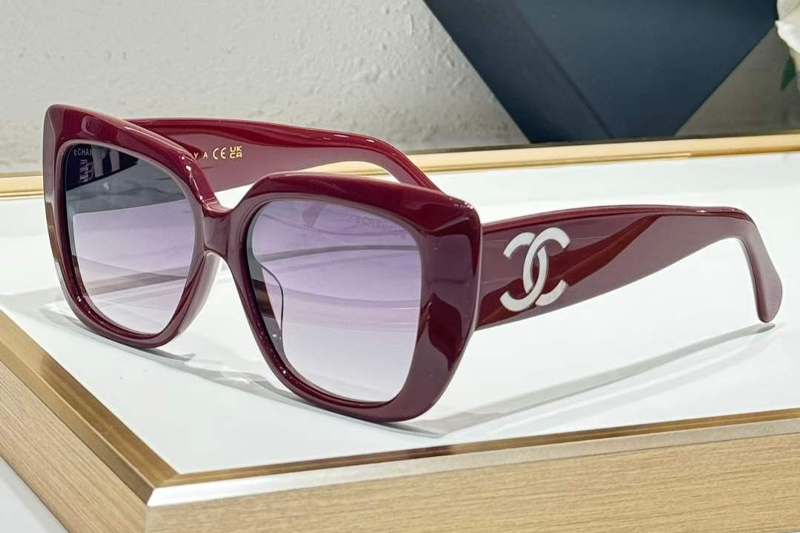 CHA71767 Sunglasses Red Gradient Purple