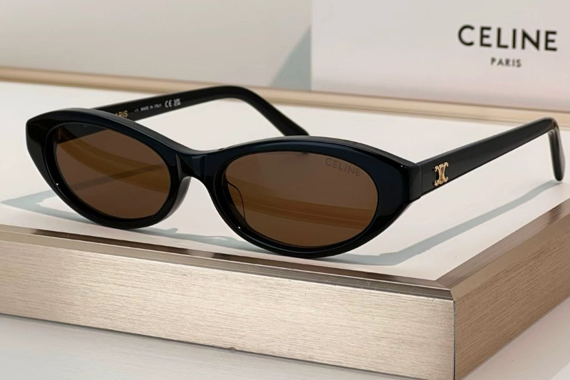 CL40353U Sunglasses Black Gold Brown