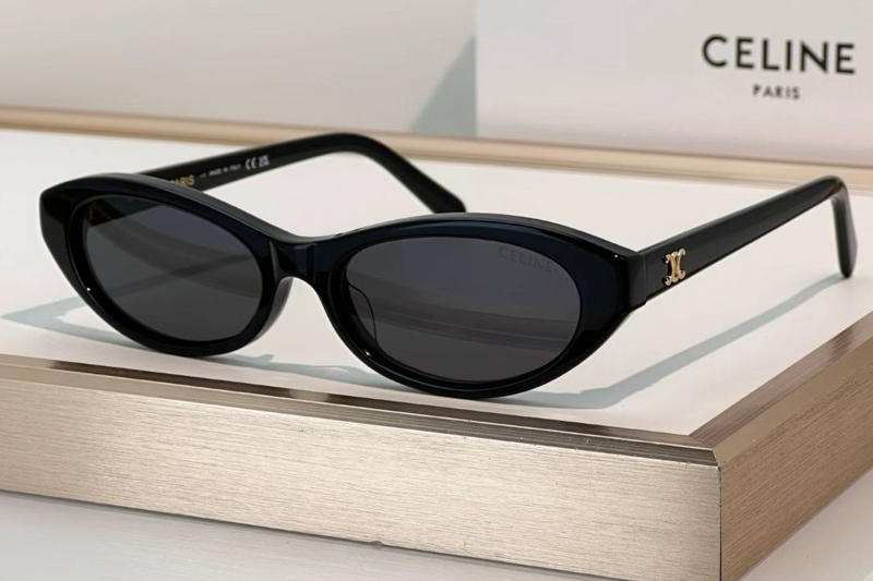 CL40353U Sunglasses Black Gold Gray