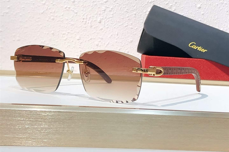 CT01673O Sunglasses Gold Red Gradient Brown