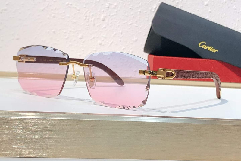 CT01673O Sunglasses Gold Red Gradient Pink