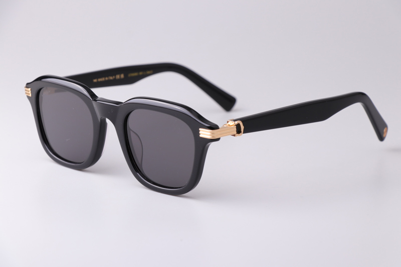 CT05363 Sunglasses Black Gold Gray