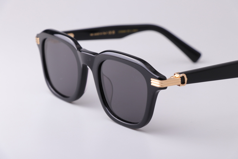 CT05363 Sunglasses Black Gold Gray