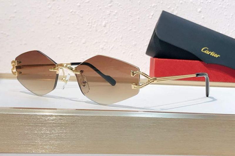 CT0620S Sunglasses Gold Gradient Brown