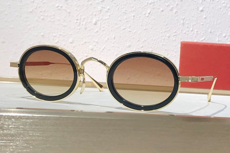 CT0701S Sunglasses Black Gold Gradient Brown
