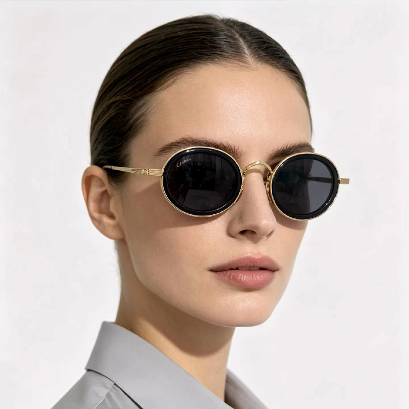 CT0701S Sunglasses Black Gold Gray