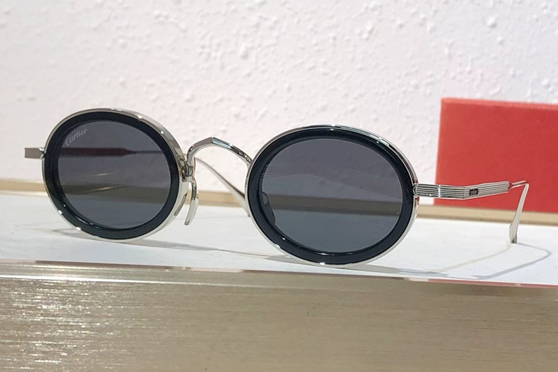 CT0701S Sunglasses Black Silver Gray