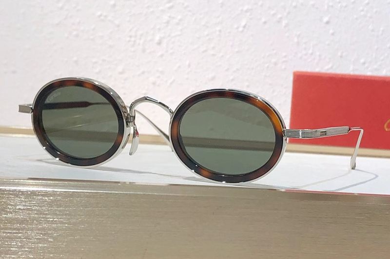 CT0701S Sunglasses Tortoise Silver Green