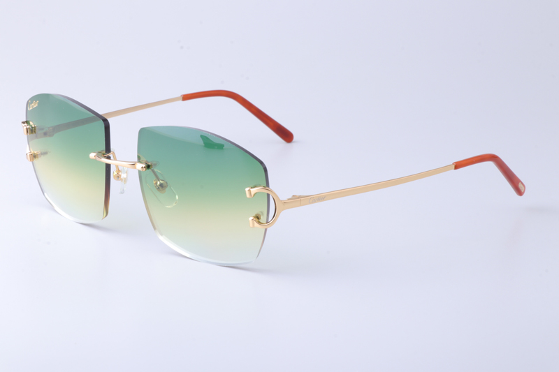 CT4193836 Sunglasses Gold Gradient Green