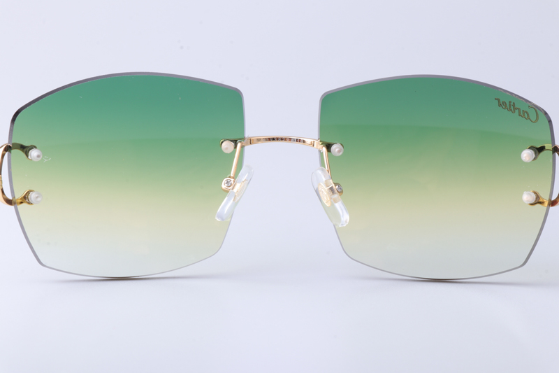 CT4193836 Sunglasses Gold Gradient Green