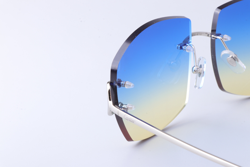 CT4193836 Sunglasses Silver Gradient Blue