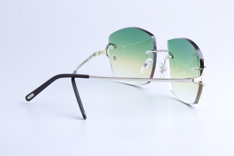 CT4193836 Sunglasses Silver Gradient Green