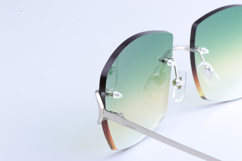 CT4193836 Sunglasses Silver Gradient Green