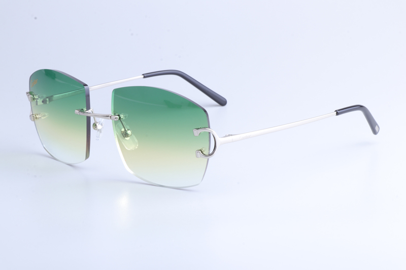 CT4193836 Sunglasses Silver Gradient Green