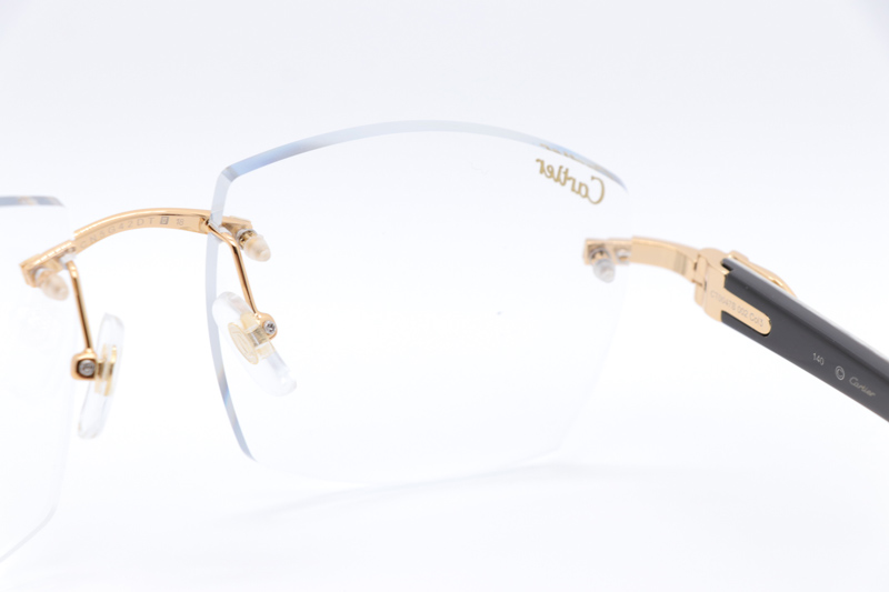CT 4189706 White Mix Black Buffalo Eyeglasses Gold