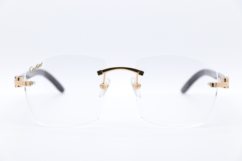 CT 4189706 White Mix Black Buffalo Eyeglasses Gold