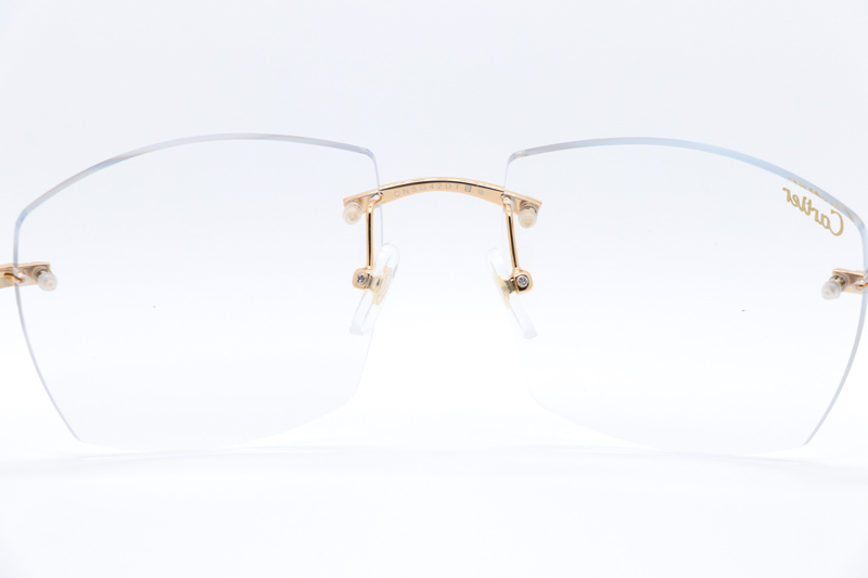 CT 4189706 White Mix Black Buffalo Eyeglasses Gold