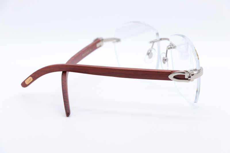 CT 4189706 Wood Eyeglasses Silver