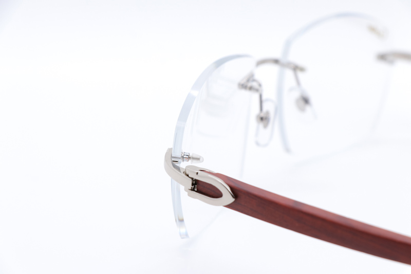 CT 4189706 Wood Eyeglasses Silver