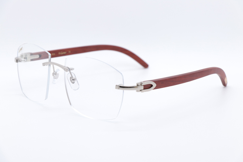 CT 4189706 Wood Eyeglasses Silver