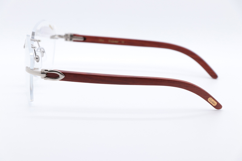 CT 4189706 Wood Eyeglasses Silver