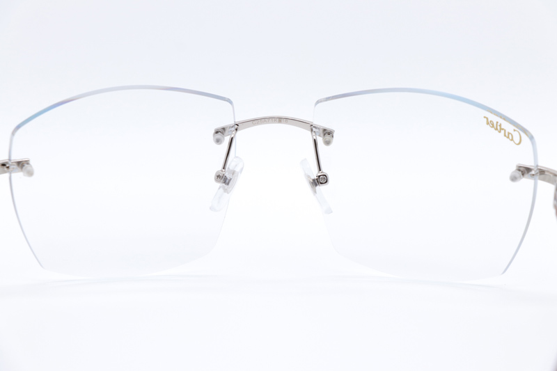 CT 4189706 Wood Eyeglasses Silver