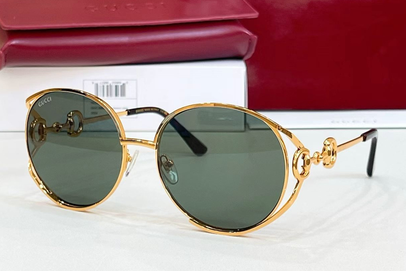 GG1671 Sunglasses Gold Green