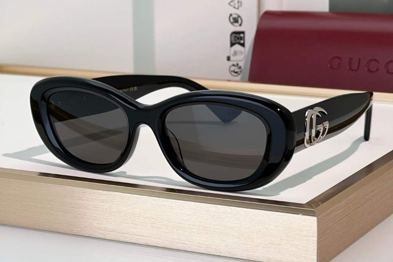 GG1829SK Sunglasses Black Silver Gray